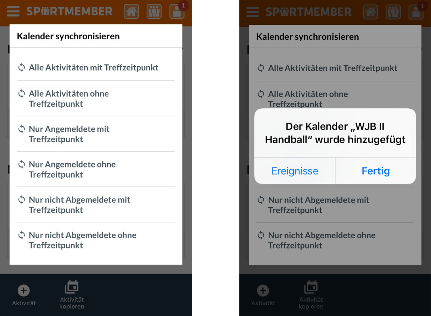 Kalender synchronisieren SportMember Kalender synchronisieren SportMember
