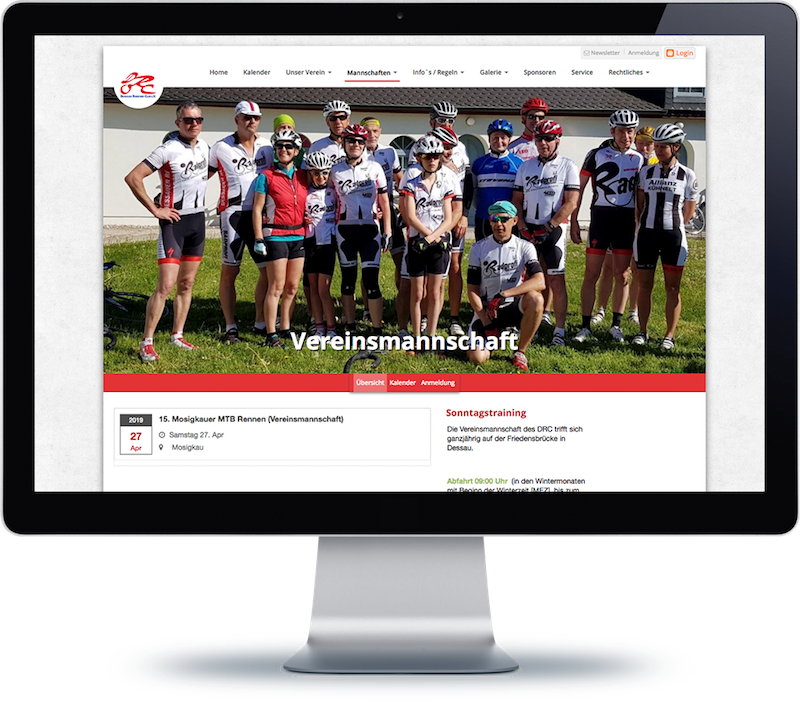 Vereinswebseite für Mannschaften Vereinswebseite für Mannschaften